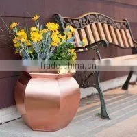Decorative Copper Plated Flower Pots Planters thumbnail-1