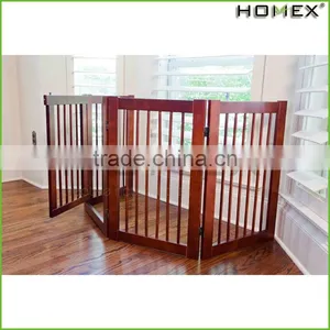 Wood Safety Pet Gate Portable Dog Fence Homex_BSCI Factory thumbnail-1