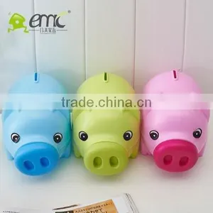 Animal Style Pig Piggy Bank Lovely With Plastic thumbnail-2