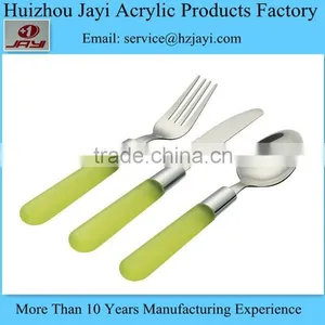 China Manufacturer Wholesale Plexiglass Round Handle Flatware thumbnail-2