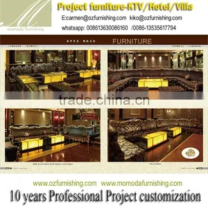HM19 Hotel Project Furniture Commercial Grade Sofa/French Vintage Wooden Sofa Living Room Sofa Wedding Project Sofa thumbnail-5