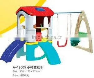 New Design Children Plastic Indoor Playground Tiny Houses Plastic Houses for Kids Cheap (A-19005) thumbnail-1
