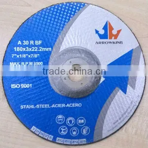 7" 180x3x22.2mm Deprssed Center Grinding Wheel for Metal thumbnail-1