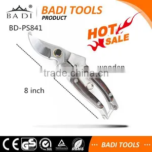 High Grade and Quality Stainless Steel Garden Pruning Shear With Wood Handle thumbnail-1