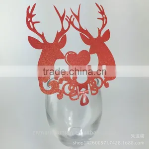Party Favors Supplier Wine Glass Card Laser Cut Wedding Place Card thumbnail-3