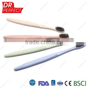 2017 the Latest Degradable Eco-friendly Wheat Straw Manufacture Large Quantity Ordered Environmental Toothbrush thumbnail-1