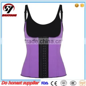 Shuoyang Wholesale Black 9 Steel Boned Waist Trainer Latex Corset SY-W003 thumbnail-3
