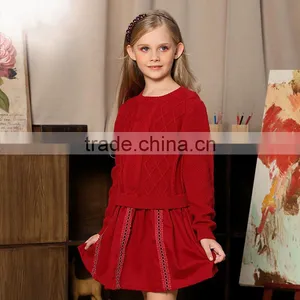 S32487W New 2017 Spring Girls Sweater Kids Knitted Cute O-neck National Style High End Sweaters thumbnail-1
