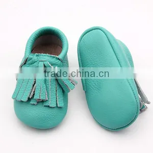 Top Selling Leather Baby Shoes Soft Sole Moccasin Designer Kids Shoes thumbnail-4