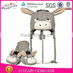 Donkey Animal Hat Hot Sale Warm Winter Kids Knitted Animal Hats thumbnail-1