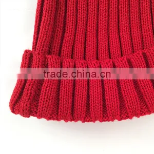 Myfur Red Raccoon Fur Bobble Warm Wholesale Knitting Beanie Hat thumbnail-4