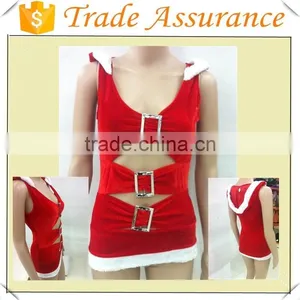Hotsale Xmas Saxy Claus Santa's Outfit Costume for Girl thumbnail-1