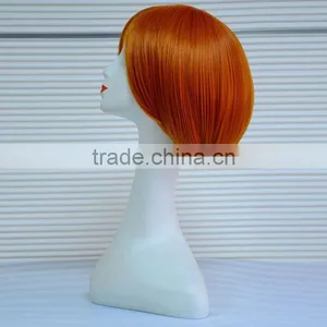High Quality 2016 New Fashion Pink Wavy Short Bob Wig For Female Model thumbnail-5