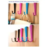 ABS Plastic Flocked Over Door Hook Colorful thumbnail-1