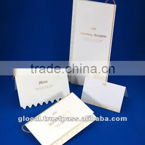 Japan Wedding Invitation Card 'TIARA WHITE' STOCKLOT thumbnail-1