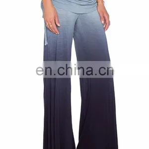 Women Fashion Folding High Waist Elastic Band Pants Tie thumbnail-3