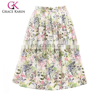 19 Colors ! Grace Karin Colorful Cheap Occident Short Printed Cotton 50s Reto Skirt CL6294-18# thumbnail-1