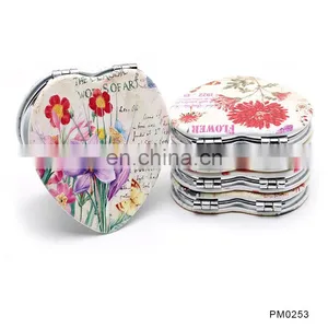 Disney Audited Factory Antique Folding Personalized Cosmetic Round Two Way PU Pocket Mirror thumbnail-1