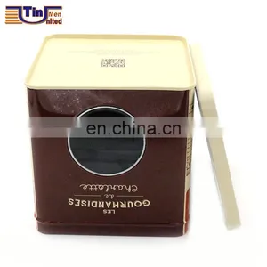 Small Square Tin Box With Body PET Window thumbnail-4
