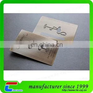 Top Grade Laser Cut Plate Antique Bronze Metal Business Card thumbnail-1