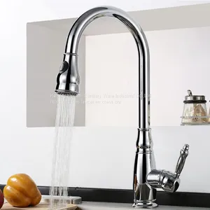 New Style Pull Out Kitchen Faucet Modern Shower And Subble Water Ways Kitchen Tap thumbnail-1