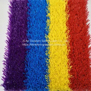 China Factory Red, Yellow, Blue, Purple Artificial Kids Grass Turf Rainbow Runway for Kindergarten School Sports thumbnail-2
