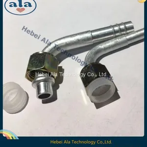 #6 #8 #10 #12Al Joint With Al Jacket Auto Air Conditioning Fitting Female O-Ring Connector 180 Degree AC Fitting thumbnail-2