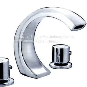 Deck Mounted Three Holes Bathroom Mixer thumbnail-1