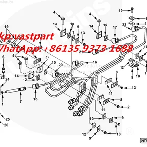 Cummins QSC8.3 Engine Injector Fuel Supply Tube 3944690 3944694 3944688 3944692 3944696 thumbnail-1
