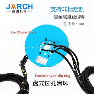 Thickness 30mm With 3 Circuits 5A of Large Hole Size 70mm Pan-cake Slip Ring thumbnail-1