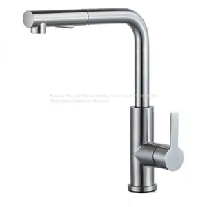 SUS304 Europen Design Cold Hot Brushed Kitchen Faucet Sink Mixer thumbnail-1
