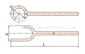 Non-Sparking Safety Tools Valve Wheel Key, Be-Cu or Al-Br Atex 14-1/2 thumbnail-2