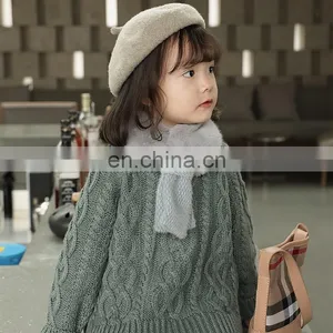 3516 Soft and Warm Autumn Kids Girls Pullover Knitted Sweater thumbnail-3