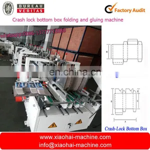 Automatic French Fry Box Folder Gluer Machine / Automatic Crash Lock Bottom Folding Machine thumbnail-4