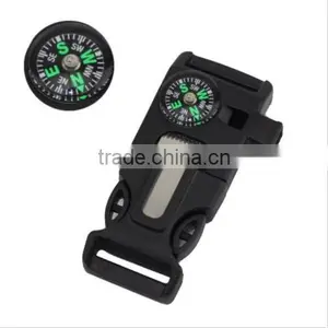 50PCS Side Buckle Whistle Compass Flint Fire Starter Scaper fr Paracord Bracelet thumbnail-2