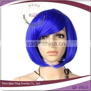 Cheap Short Dark Blue Straight Bob Style Party Wigs thumbnail-1