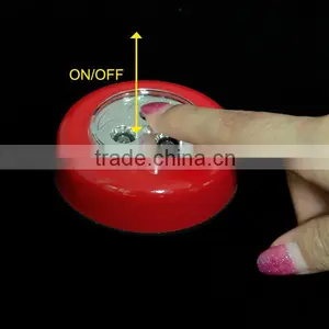 Stick On Night Light Lamp 3 Super White Led Workshop Use Battery Operated Push Button Switch Light thumbnail-1