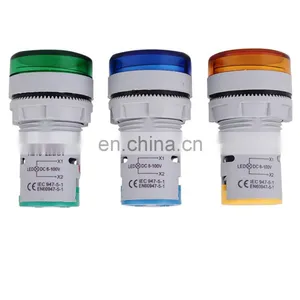 22mm DC 6-100V Voltmeter Round Mini LED Digital Voltage Indicator Voltage Meter Tester Precision Voltmeter thumbnail-2