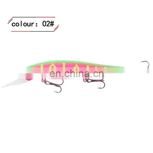 Three Hook Slow Sinking Mino Bionic Plastic Bait Long-Range Throwing Bass Mouth Raising False Bait Hovering Bait thumbnail-4