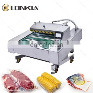 LONKIA Conveyor Rolling Belt Micro-computer Control Vacuum Packing Machine / Rolling Vacuum Bags for Packaging Machine thumbnail-1