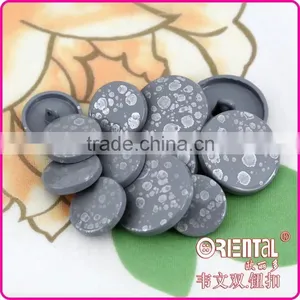 Alloy Metal Shank Button With Printed Design for Men's Clothing thumbnail-2