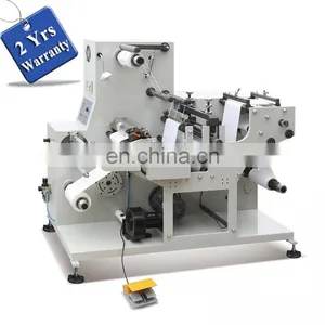 USK320A Automatic Self Adhesive Blank Label Sticker Rotary Die Cutting Slitting Rewinding Machine With Turret thumbnail-1