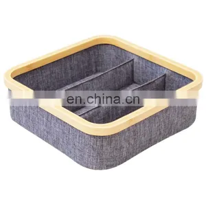 Wooden Storage Box Sock Underwear Drawer Bra and Panties Organizer Closet Basket Box Home Closet Storage & Organization thumbnail-1
