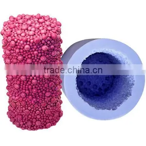 FOB Zibo Handmade Silicone Rubber Candle Model With Small Ball on it Surface Molds LZ0082 in Stock thumbnail-1