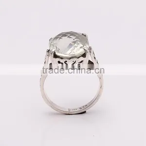 GREEN AMETHYST RING Ring,925 Sterling Silver Jewelry Wholesale,WHOLESALE SILVER JEWELRY,SILVER EXORTER,SILVER JEWELRY FROM INDIA thumbnail-3