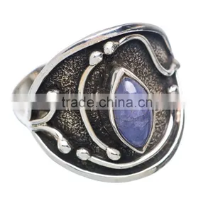 TANZANITE RING ,925 Sterling Silver Jewelry Wholesale,WHOLESALE SILVER JEWELRY,SILVER EXPORTER,SILVER JEWELRY FROM INDIA thumbnail-1