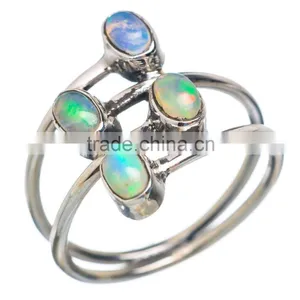 Ethiopian Opal RING ,925 Sterling Silver Jewelry Wholesale,WHOLESALE SILVER JEWELRY,SILVER EXPORTER,SILVER JEWELRY FROM INDIA thumbnail-1