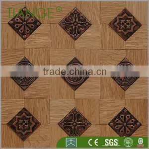 Modern Bedroom Waterproof Decorative Wood Mosaic Wall Panel thumbnail-1