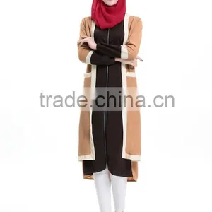 Chiffon Shirt Long Sleeve Blouses Tops Plus Size for Muslim Women Clothing B048 thumbnail-3