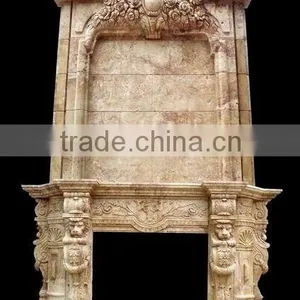 Hot Sale Freestanding Insert Indoor Marble Fireplace thumbnail-5